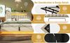 Novelux Polsterbett 90x200 cm mit LED-Beleuchtung & USB-Typ-C – Leinen Beige, Einzelbett mit Stauraum-Kopfteil & Hydraulischem Bettkasten, Ohne Matratze Bild 5