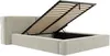 Vente-unique - TIMANO Bett Stoff Beige - B 249 cm x H 90 cm x L 206 cm Bild 4
