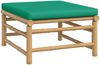 vidaXL 3-tlg. Garten-Lounge-Set mit Grünen Kissen Bambus 362290 Bild 5