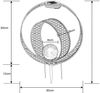 LED Solarleuchte mit Dekorstanzungen in Silber & Crackleglas, Höhe 42cm Bild 3