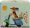 DUO Dogs World JUMBO XXL Becher 1000 ml DOG ON A SCOOTER, New Bone China Porzellan Bild 3