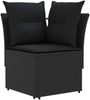 vidaXL Möbelsets mit Kissen 5 pcs Schwarz PE-Rattan 3422202 Bild 4