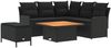 vidaXL Möbelsets mit Kissen 5 pcs Schwarz PE-Rattan 3422202 Bild 2