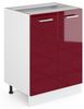 Küchenunterschrank R-Line Rot Hochglanz 60 cm ohne Arbeitsplatte Vicco Bild 4