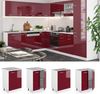 Küchenunterschrank R-Line Rot Hochglanz 60 cm ohne Arbeitsplatte Vicco Bild 2
