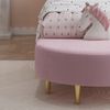 Polsterbett 90x200 mit Bettbank und Samt Kopfteil, Einzelbett Kinderbett, rosa Bild 5