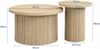Merax Couchtisch, doppelter runder Tisch, Beistelltisch mit Naturholzlatten. Multifunktionaler Wohnzimmertisch, Holzfarbe Bild 4