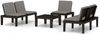vidaXL 4-tlg. Garten-Lounge-Set mit Kissen Kunststoff Grau 3059836 Bild 2