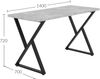 Shefa Esstisch Chicago 140 Beton-Optik Grau - Modernes Design für 4-6 Personen Bild 2
