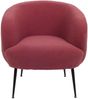 Lounge-Sessel HWC-O37, Cocktail-/Clubsessel Polstersessel Sessel, Stoff/Textil Bouclé (330g/m²) Metall MVG ~ purpur-rot Bild 5