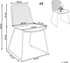 Esszimmerstuhl 2er Set PENSACOLA Metall Schwarz Bild 2