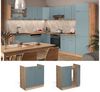 Spülenunterschrank R-Line Blau-Grau 80 cm ohne Arbeitsplatte Vicco Bild 2
