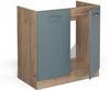 Spülenunterschrank R-Line Blau-Grau 80 cm ohne Arbeitsplatte Vicco Bild 3