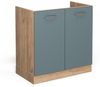 Spülenunterschrank R-Line Blau-Grau 80 cm ohne Arbeitsplatte Vicco Bild 4