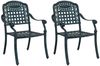 vidaXL Gartenstuhl 2 pcs Grün 55 x 56,5 x 91cm Aluminium 42002373 Bild 2