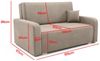 Sofa Juno III 155x85 cm 3-Sitzer, Schlafsofa mit Schlaffunktion und Bettkasten, Kissen inklusive - Curio 20 Bild 4