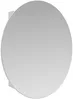 Vente-unique - Badezimmer Hängeschrank oval mit Spiegel - Weiß - RURI Bild 2