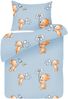 Kinder Bettwäsche 2-tlg ( 100x135cm / 40x60cm ) Bettdecken Set, 100% Baumwolle - Babybettwäsche mit Motiv Bärchen Blau Bild 3