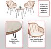 Poly-Rattan Garnitur HWC-G17, Balkon-Set Gartengarnitur Sitzgruppe Stuhl, Seil ~ anthrazit, Kissen anthrazit Bild 2