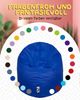 PATCH HOME 2 in 1 Sitzsack Sessel – Ø100 cm – Blau, bequemer Sitzsack aus Luxus-Polyester-Gewebe, bereits befüllt Bild 5
