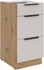 Küchen Unterschrank 40 cm Küche SOLANO Kaschmir beige matt + Eiche Artisan matt Soft-Close Küchenzeile Küchenblock Bild 5