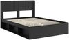 vidaXL Bettgestell mit Stauraum und Kopfteil Schwarz 135 x 190 cm 3414220 Bild 4
