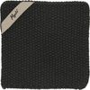 Ib Laursen Topflappen Topflappen MYNTE Pure Black schwarz gestrickt aus Baumwolle 22x22cm Bild 1