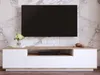 Vente-unique - LOTULA TV unit Holz, Platte BeigeWeiß - B 44,5 cm x H 44,6 cm x L 180 cm Bild 4