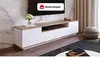Vente-unique - LOTULA TV unit Holz, Platte BeigeWeiß - B 44,5 cm x H 44,6 cm x L 180 cm Bild 2