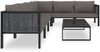 vidaXL 7-tlg. Garten-Lounge-Set mit Auflagen Poly Rattan Anthrazit 49401 Bild 2