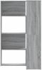 vidaXL Eck-Bücherregal 4 Etagen Grau Sonoma 85x85x140 cm Holzwerkstoff 3307815 Bild 4