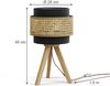 Tischlampe Morten Schwarz 26 x 45 cm mit Standfuß Vicco Bild 3