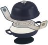 Mahlzeit Kochtopf Gusseisen Brottopf Set emailliert, 6,4 Liter, Blue Berry, Gusseisen, Ideal zum Backen von Broten Bild 2