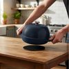 Mahlzeit Kochtopf Gusseisen Brottopf Set emailliert, 6,4 Liter, Blue Berry, Gusseisen, Ideal zum Backen von Broten Bild 4
