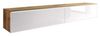 Lowboard ""D"" TV-Unterschrank 180x32x30cm grifflos Farbe: Wotan Eiche / weiß Hochglanz Bild 5