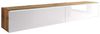 Lowboard ""D"" TV-Unterschrank 180x32x30cm grifflos Farbe: Wotan Eiche / weiß Hochglanz Bild 3