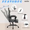 Gaming Stuhl Stoff mit Fußstütze Lordosenstütze Grau ergonomisch PC-Stuhl Bild 4