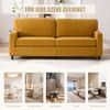 Sofa 203x77,5x86 cm, Senfgelb, Chenille, USB-C & dimmbare LED, Getränkehalter, Seitentaschen Bild 5