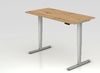 Sitz-Steh-Schreibtisch elektrisch XDSM16 160x80cm Ahorn Gestellfarbe: Silber Bild 4