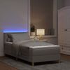 vidaXL LED Boxspringbett mit LED-Lichtleisten Taupe 100 x 200 cm Stoff 3342496 Bild 5