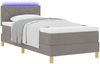vidaXL LED Boxspringbett mit LED-Lichtleisten Taupe 100 x 200 cm Stoff 3342496 Bild 3