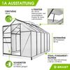 BRAST Gewächshaus Aluminium mit Fundament rostfrei 6mm Platten 310x190x195cm Grau - TÜV geprüft Bild 5