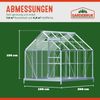 Gardebruk Aluminium-Gewächshaus, 4,75 m², mit Fundament Bild 4