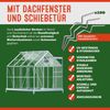 Gardebruk Aluminium-Gewächshaus, 4,75 m², mit Fundament Bild 3