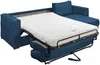 Vente-unique - LORETO Sofa SamtStoff Blau - B 223 cm152 cm x H 90 cm x L 298 cm Bild 3
