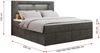 Boxspringbett - Polsterbett mit LED Kopfteil - GOLD-5 - 120x200cm - Dunkelgrau Velours - H3 Bild 5
