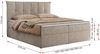 Boxspringbett, Polsterbett mit Bettkasten - PREMIUM-10 - 180x200cm - Beige Stoff - H4 Bild 5