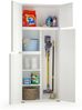 Dmora Großer Mehrzweckschrank Attiniaro, Mehrzweckschrank mit 4 Türen, Schuhschrank, platzsparender Kleiderschrank, 100 % Made in Italy, 80 x 37 x 195 cm, Weiß Bild 4