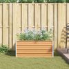 vidaXL Hochbeet Hellbraun 100 x 100 x 45 cm Verzinkter Stahl 42017324 Bild 4