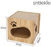SNOEKIE Kratzbrett SNOEKIE Würfel-Katzenbett mit Kratzbrett aus Holz Bild 2